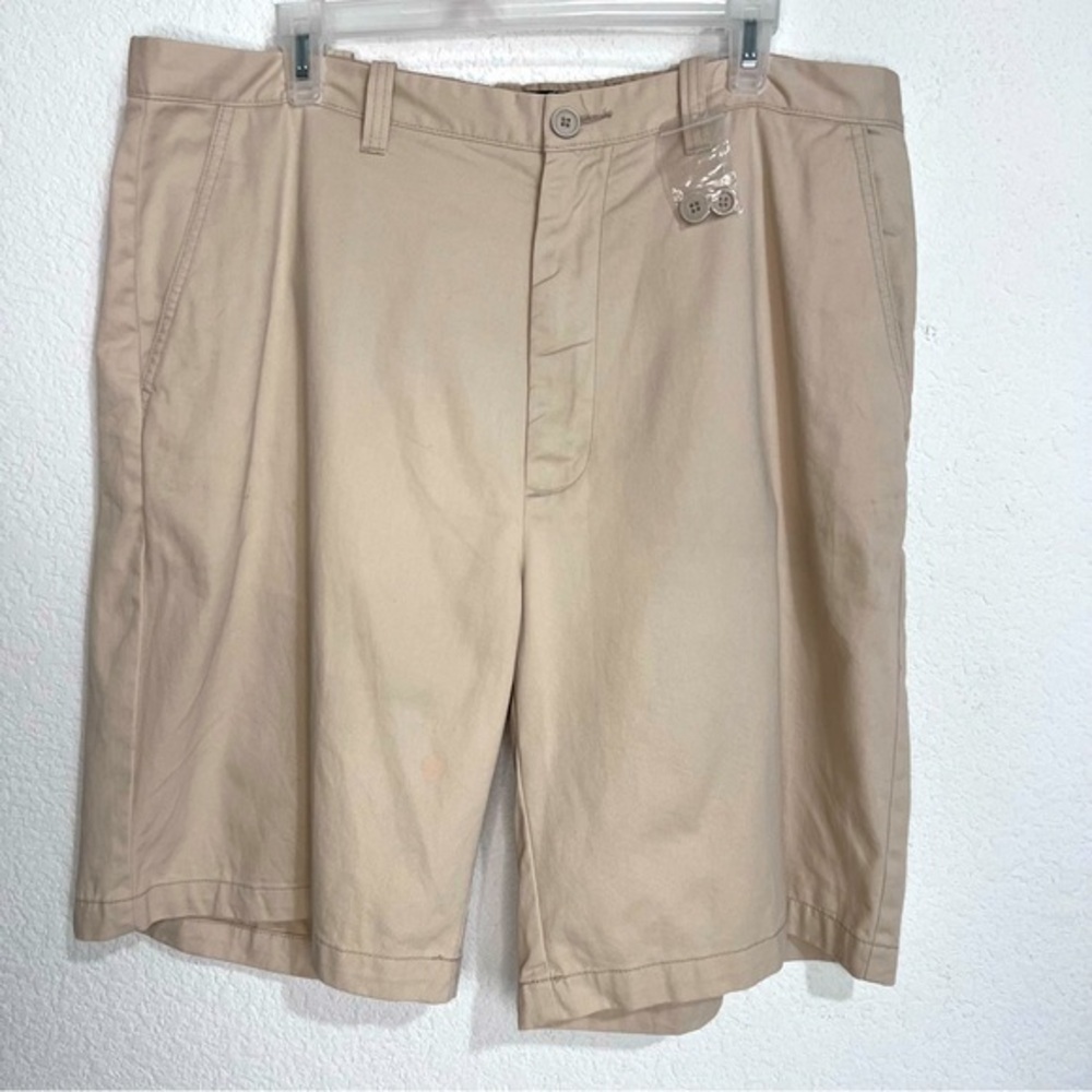 St. John's Bay Beige Cotton Twill Shorts New 38